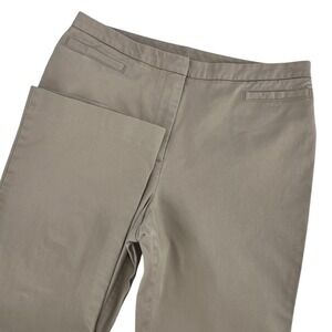 Ann Taylor Stretch Khaki Tan Straight Leg Pants Womens 8P Petite Workwear
